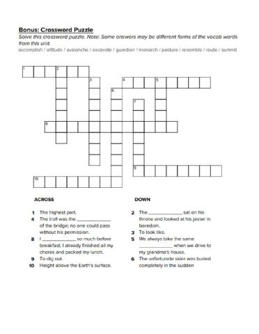 Golden Dragon Vocabulary Practice 3