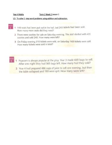 DIS Maths week 2 lesson 1