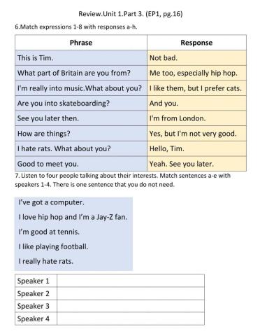 Review.Unit 1.Part 3. (EP1, pg.16)