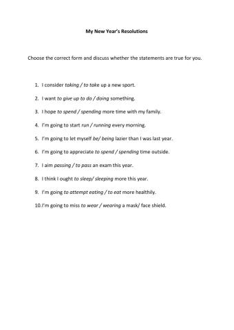 New Year Resolutions B2