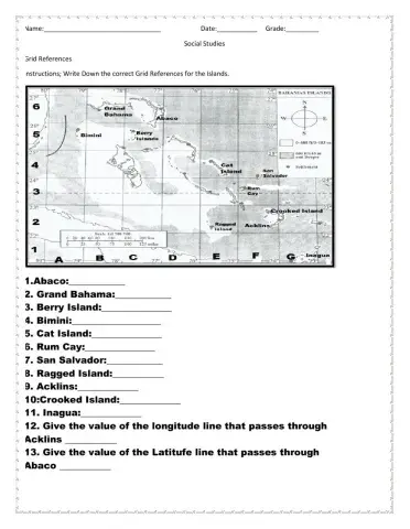 Grid Reference Bahamas