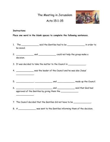 The Meeting in Jerusalem