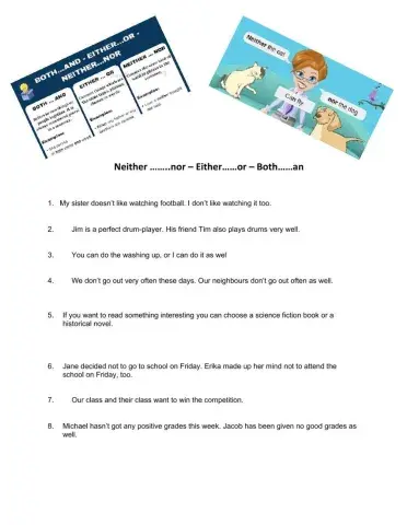 Neither..nor, Either....or, Both....and