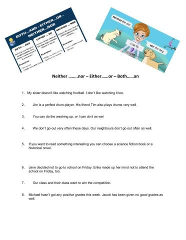 Neither..nor, Either....or, Both....and