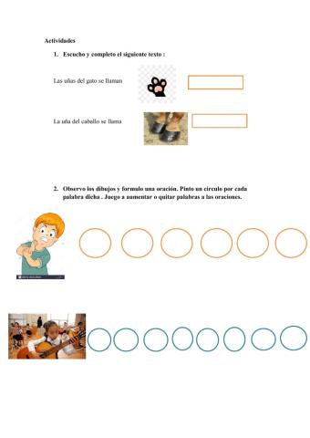 Palabra generadora Uña