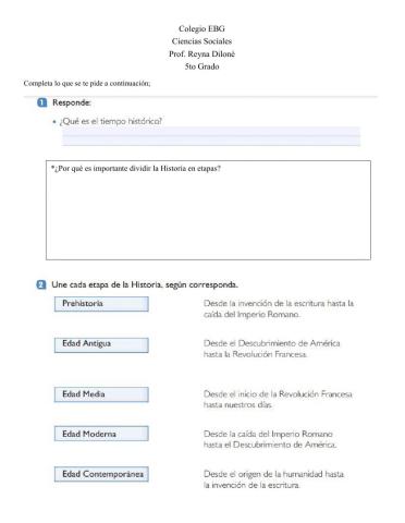 Etapas de la Historia