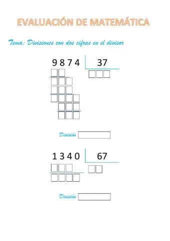 Evaluación de división