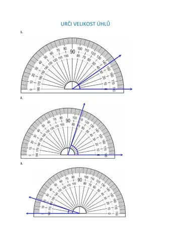 Měření velikosti úhlů