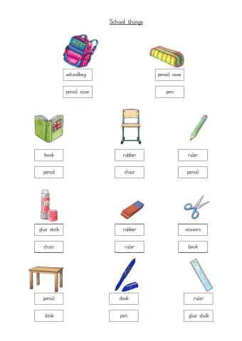 Select school things