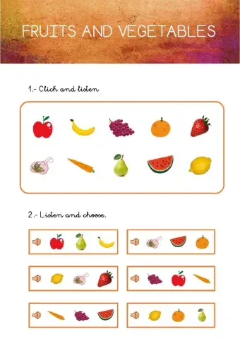 Fruits and vegetables
