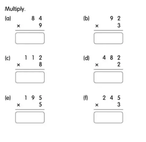 Multiplication with Regrouping