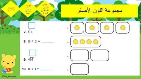 القسمة على 0 و 1