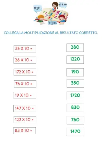 Moltiplicazioni per 10