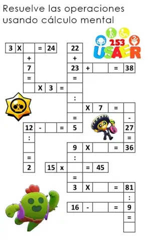 Cálculo Mental Crucigrama