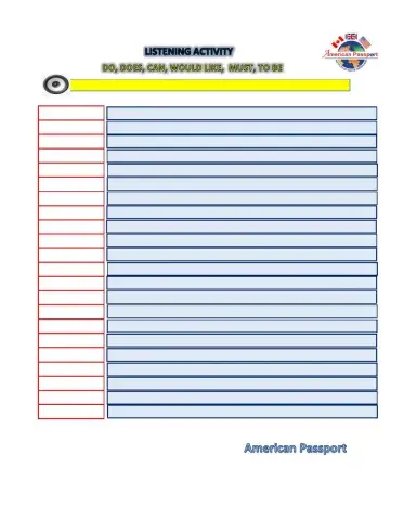 Ame.DO, DOES, CAN, WOULD LIKE,  MUST, TO BE