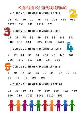 Criteri di divisibilità