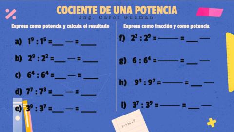 Cociente de una potencia