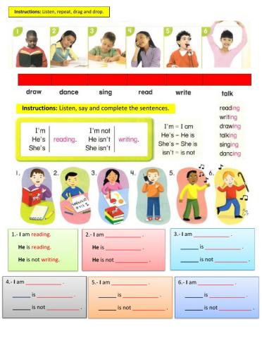 Activities (ing) I He She