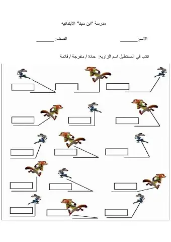 انواع الزوايا