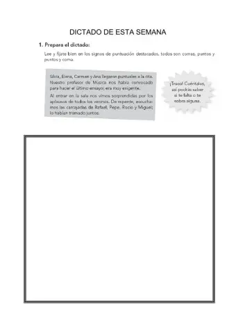 Dictado: el punto y la coma