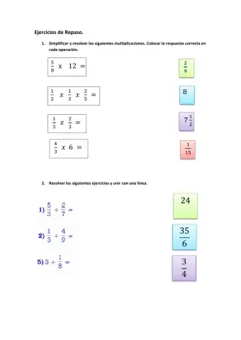 Operaciones combinadas fraccionarias