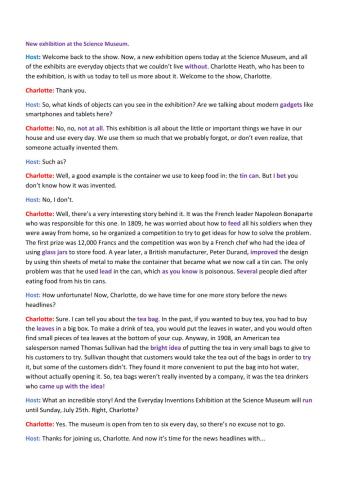 Listening SCIENTIFIC EXHIBITION