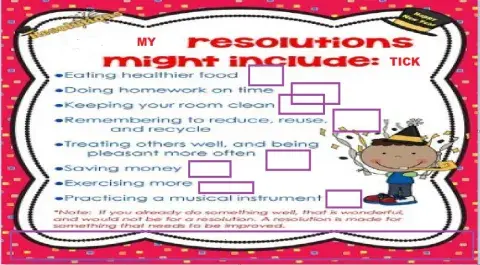 My new year resolutions