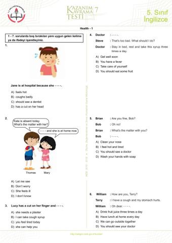 Garde 5-Kazanım testi -7