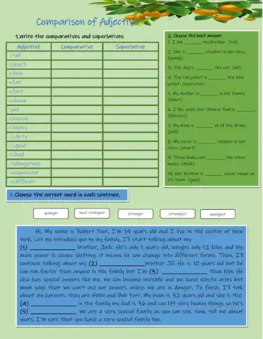 Comparative and Superlative