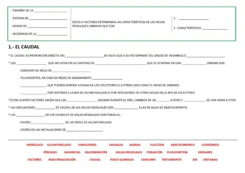 El Caudal de Aguas Residuales