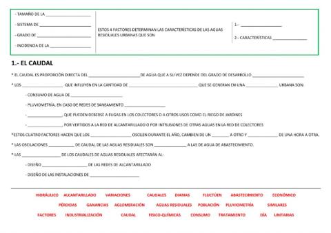 El Caudal de Aguas Residuales