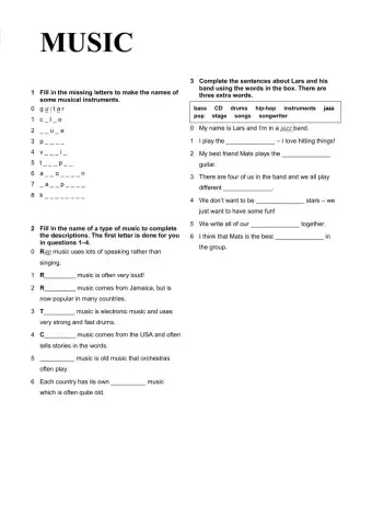 Music and musical instruments