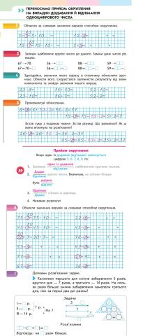 Переносимо прийом округлення на випадки додавання й віднімання одноцифрового числа