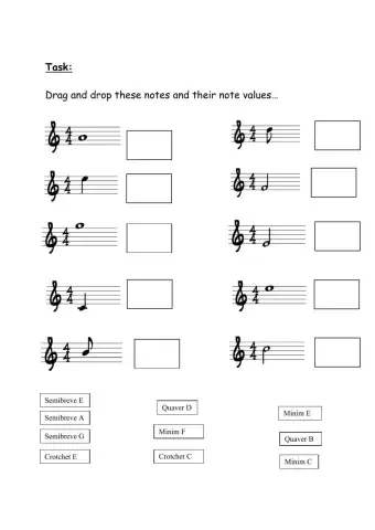 Drag and Drop Note Values