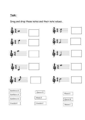 Drag and Drop Note Values