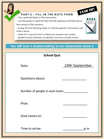 Ket Listening Part 2 (III)