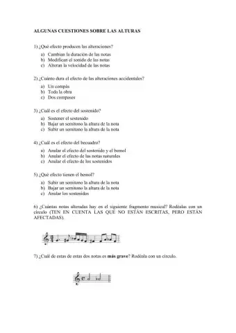 Alteraciones y escala