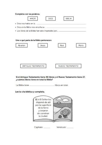 La biblia 2º primaria