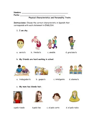 Physical Characteristics and Personality Traits