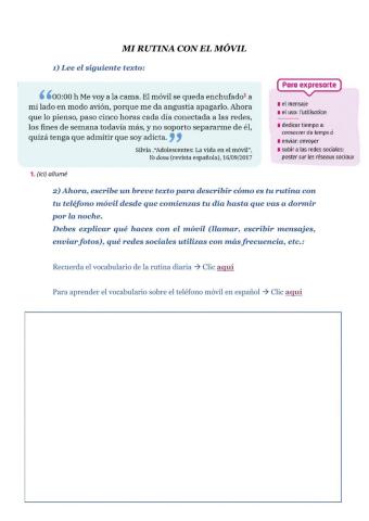 Mi rutina con el móvil