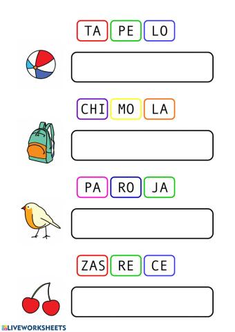 Arrastra las sílabas