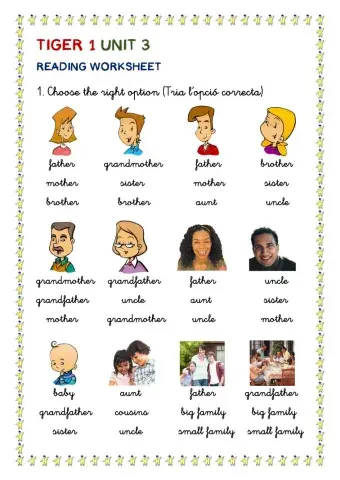 Tiger 1 unit 3 family members