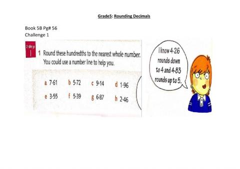 Rounding Hundredths To Whole Numbers