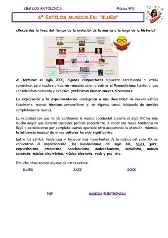 Estilos musicales del s. XX.