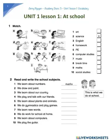 Jenny - AS3 Unit 1 lesson 1