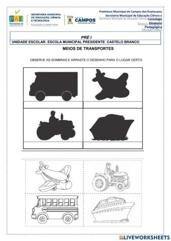 Meios de transportes
