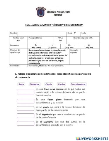 Círculo y Circunferencia