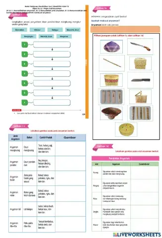 Latihan Pengukuhan Topik Projek Kraf Anyaman