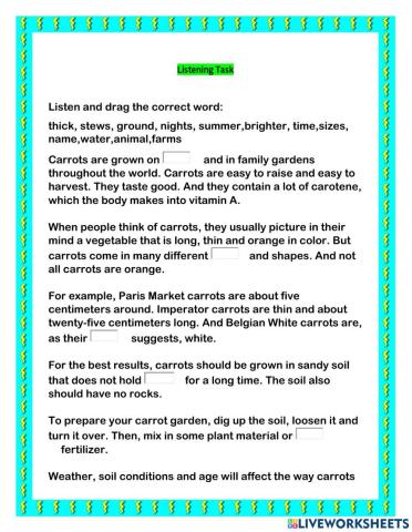 Not All Carrots are Orange