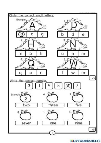 Year 1 - Unit 1 At School - Assessment